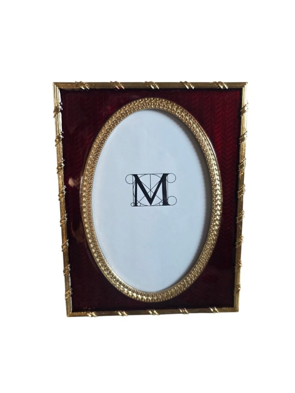 MET Metropolitan Museum Decorative Art Picture Enamel Frame 7.25" x 6"